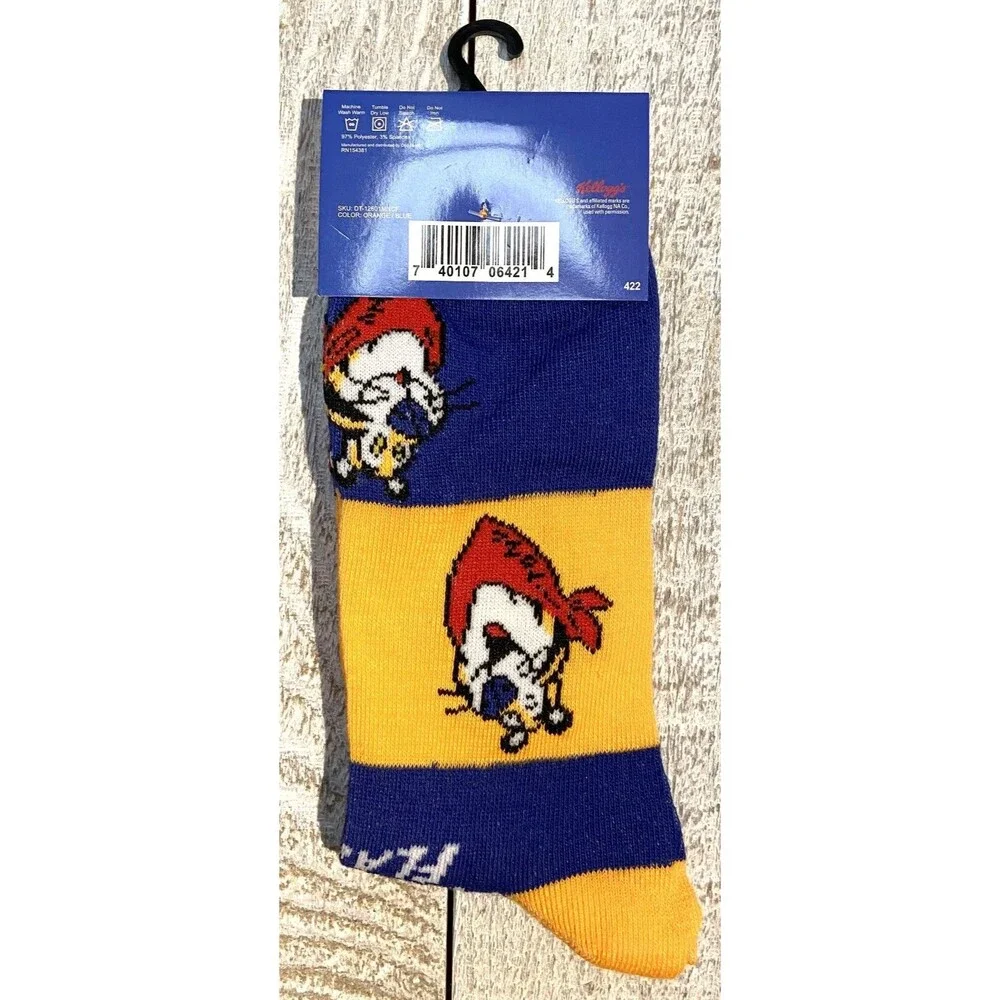 Frosted Flakes Print Novelty Crew Socks - Men’s Size 6-12 - D010